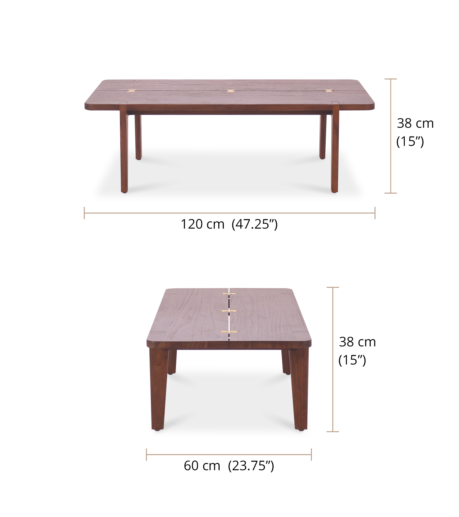 Nido Recta Coffee Table dimensions