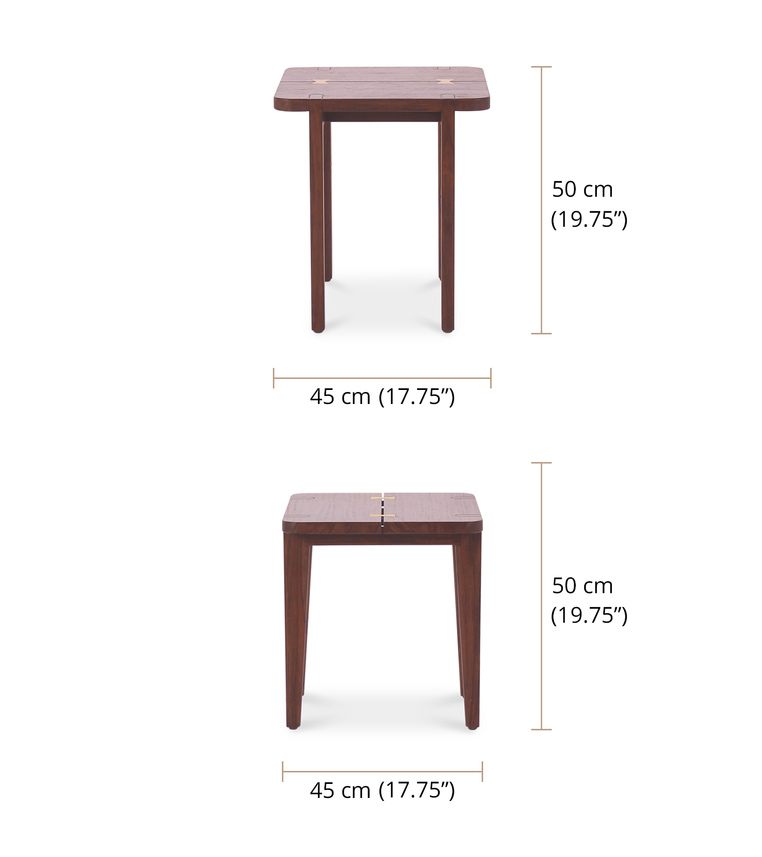 Nido Recta Side Table dimensions