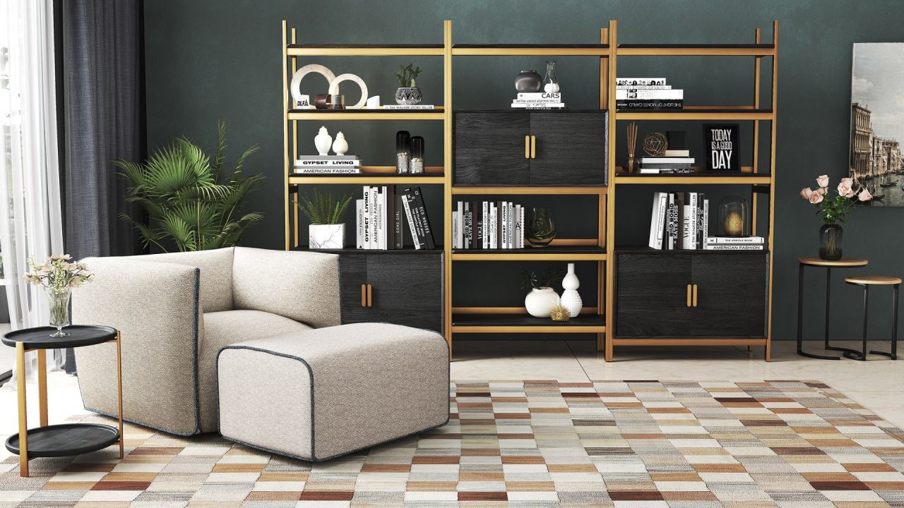 Nima Modular Bookshelf Set, in a room