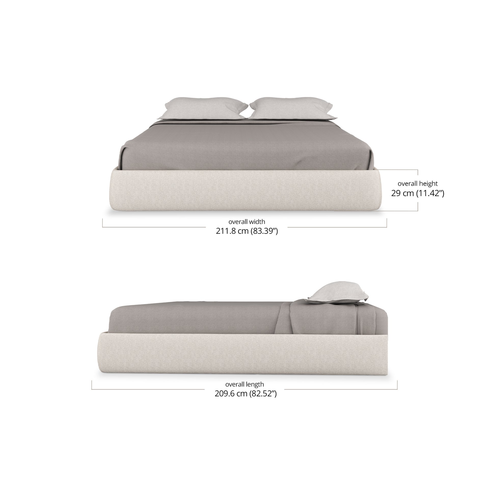 Nash Super King Bed Base dimensions