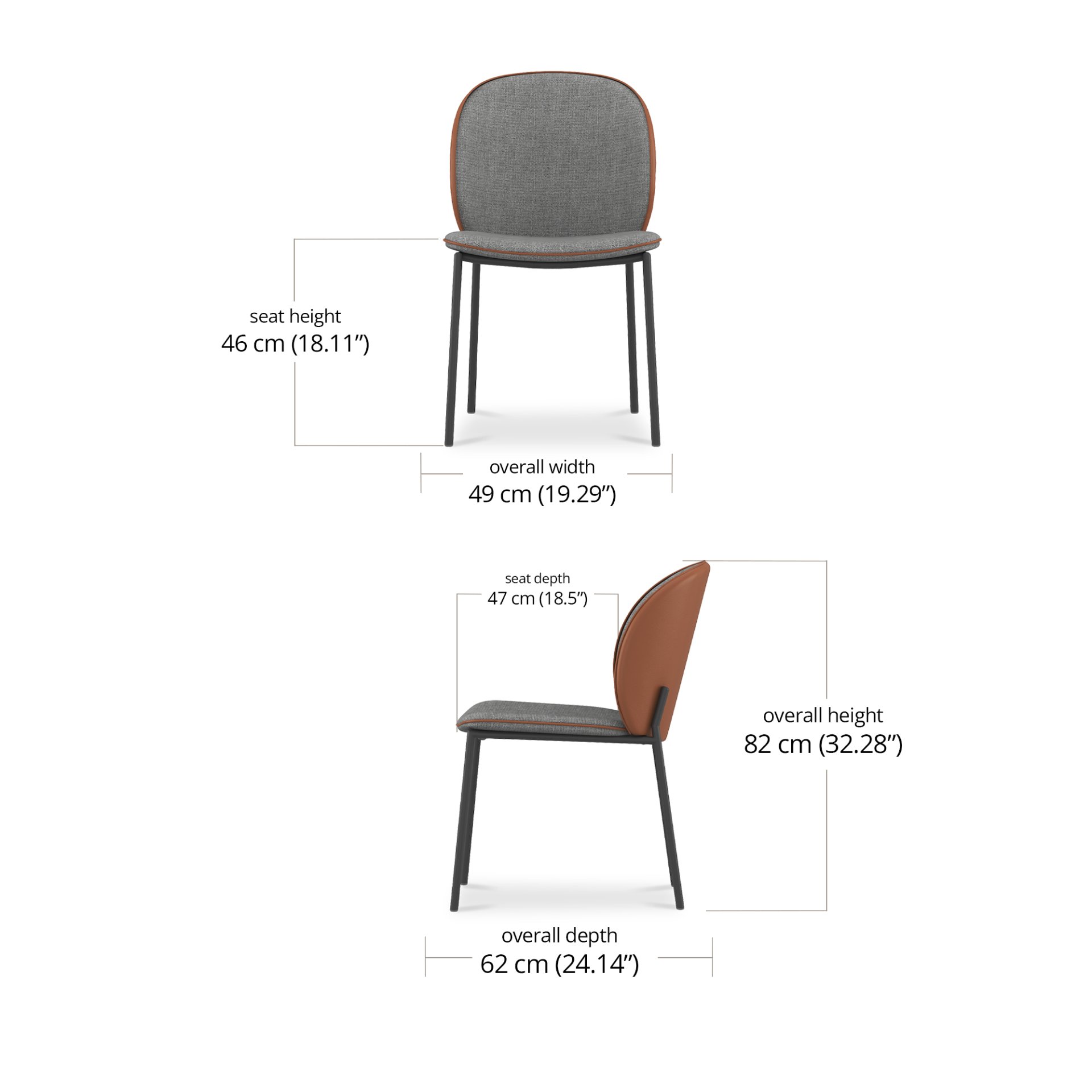 Nyla Dining Chair dimensions