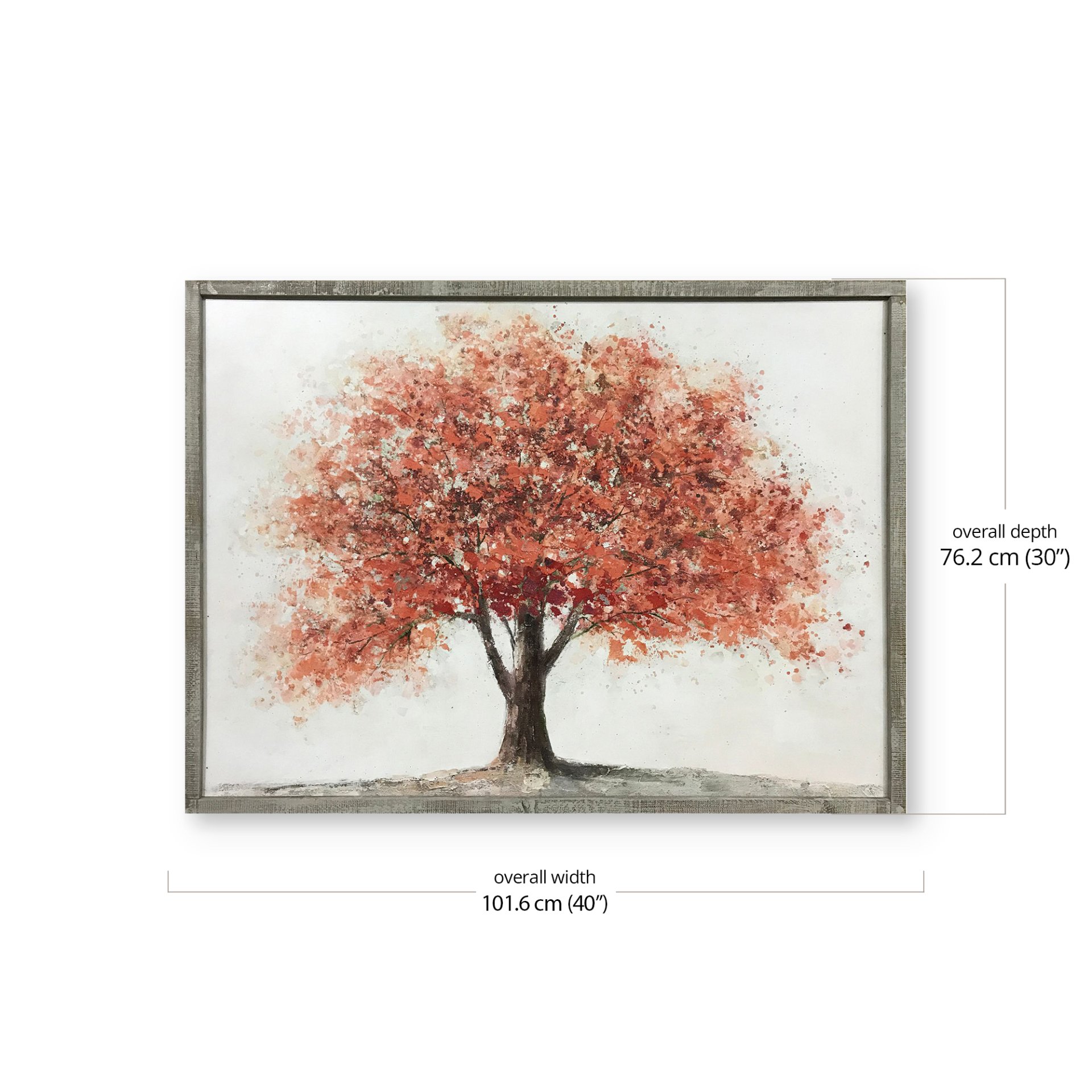 Orange Autumn Wall Art dimensions
