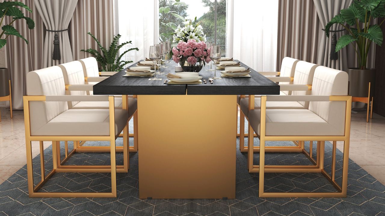 Oana Dining Arm Chair Leather