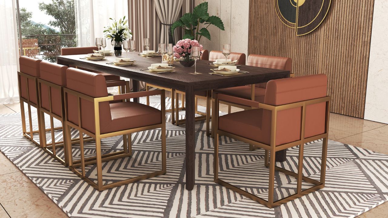 Oana Dining Arm Chair Leather, in a room