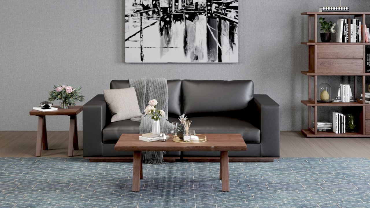 Oburr 2 Seater - Leather, in a room