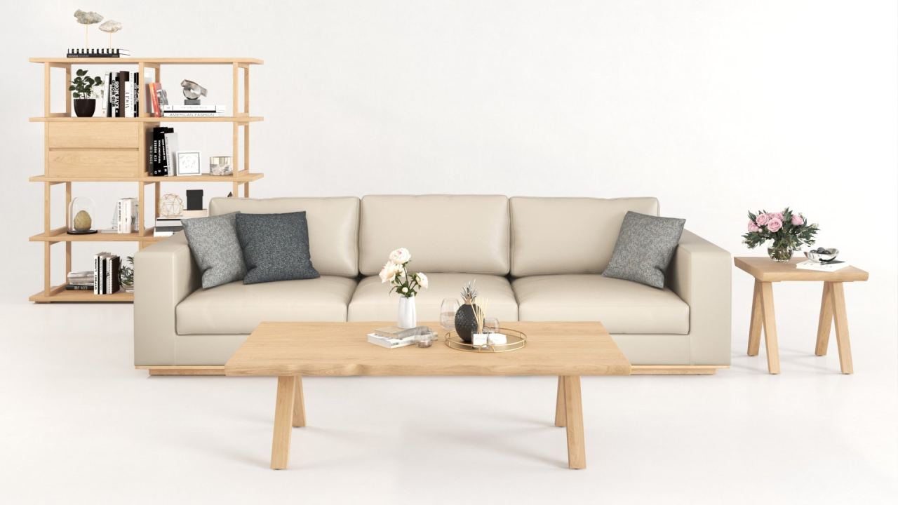 Oburr 3 Seater -Leather, in a room