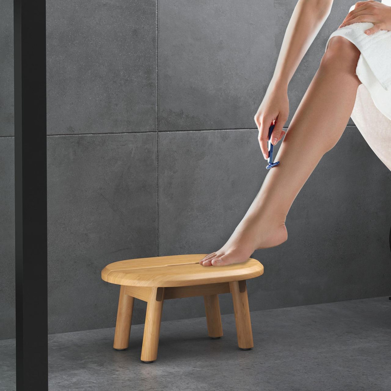 Oliver Shaving Stool, in a room