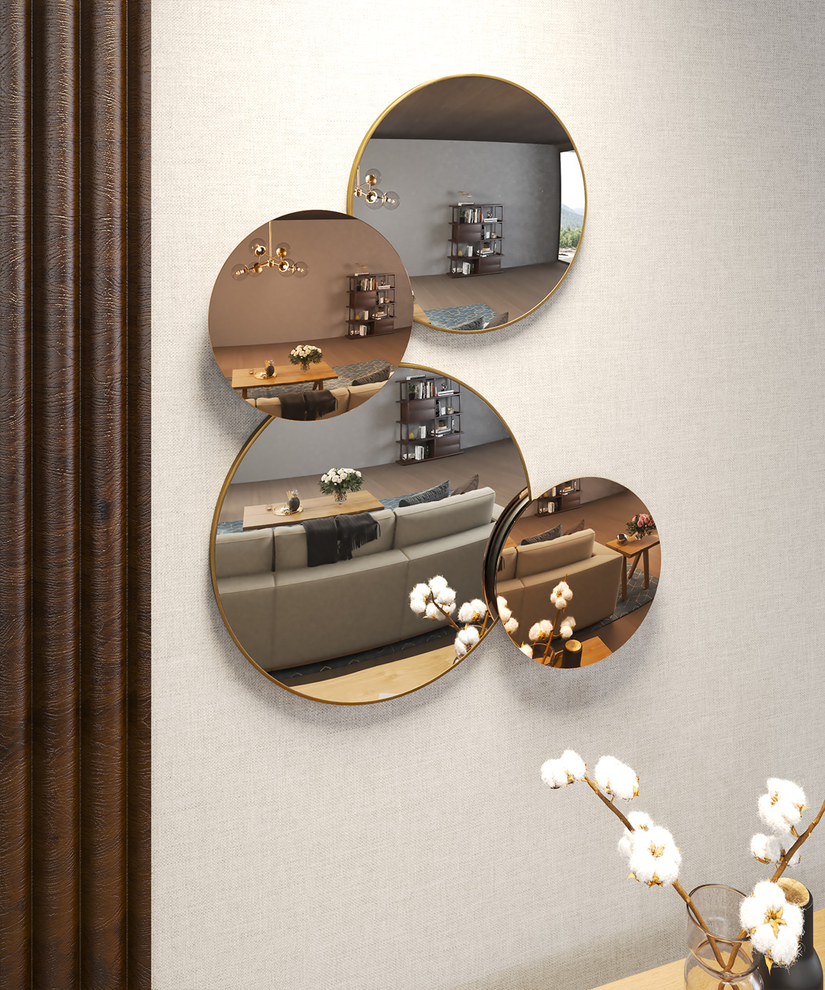 Overlapping Decor Mirror