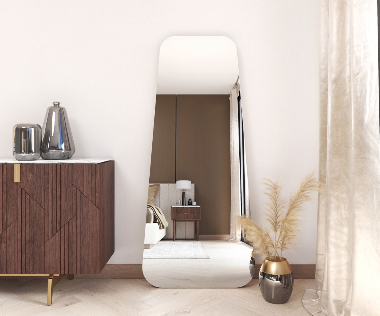 Ovate Leaning Mirror
