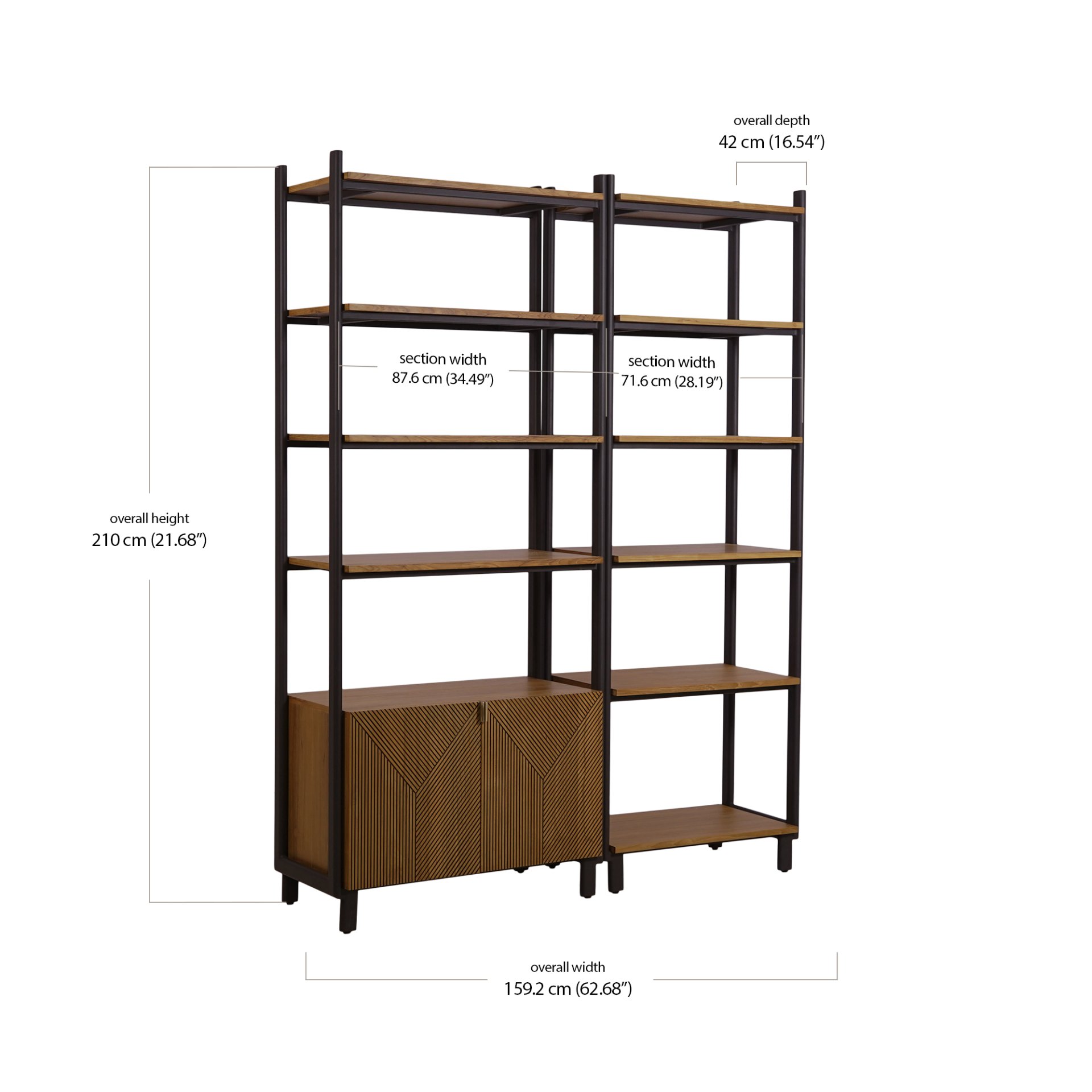 Polo Bookshelf dimensions