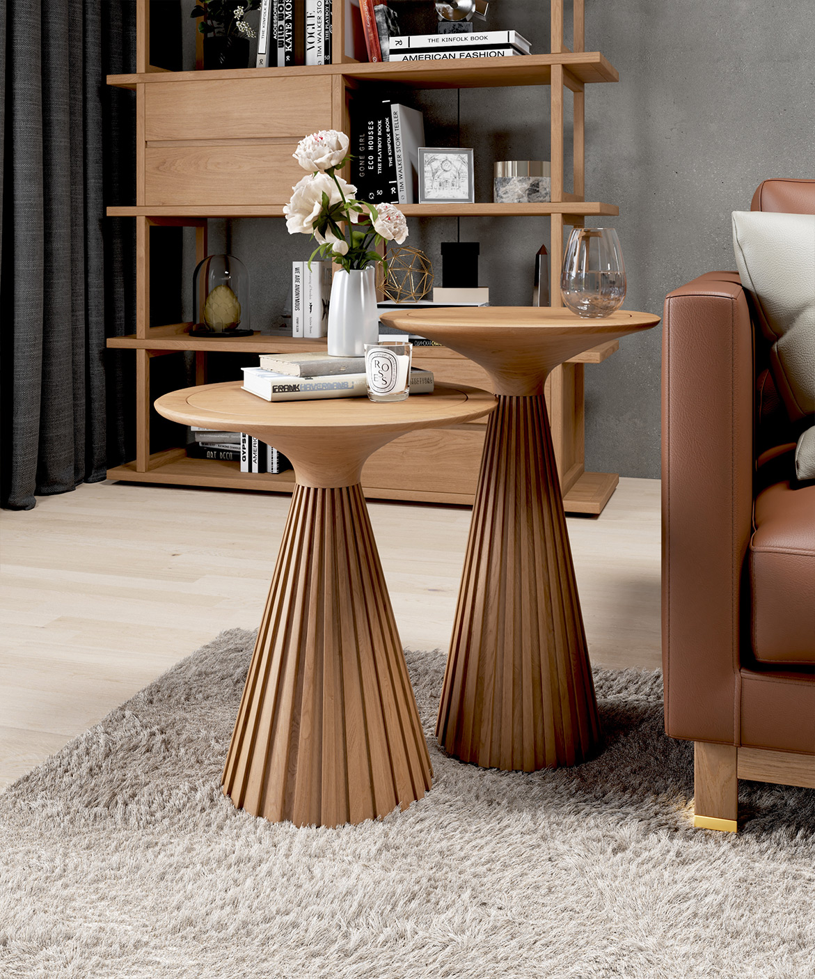 Pleat Small Accent Table