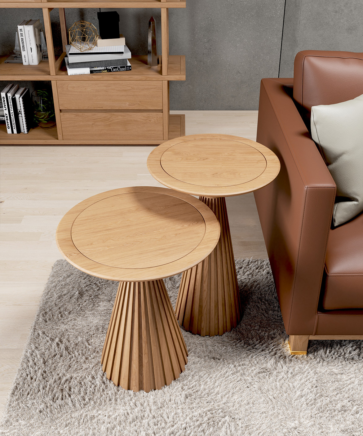 Pleat Small Accent Table