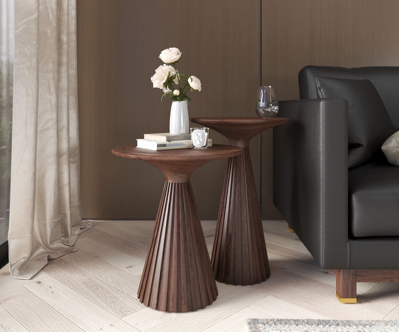 Pleat Small Accent Table