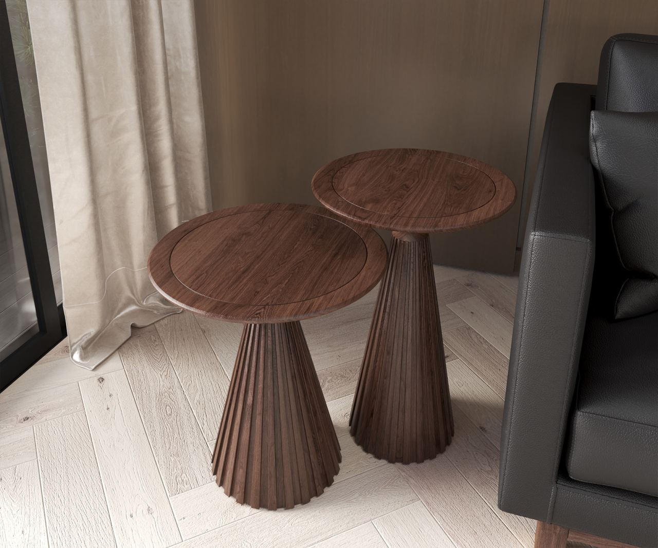 Pleat Tall Accent Table