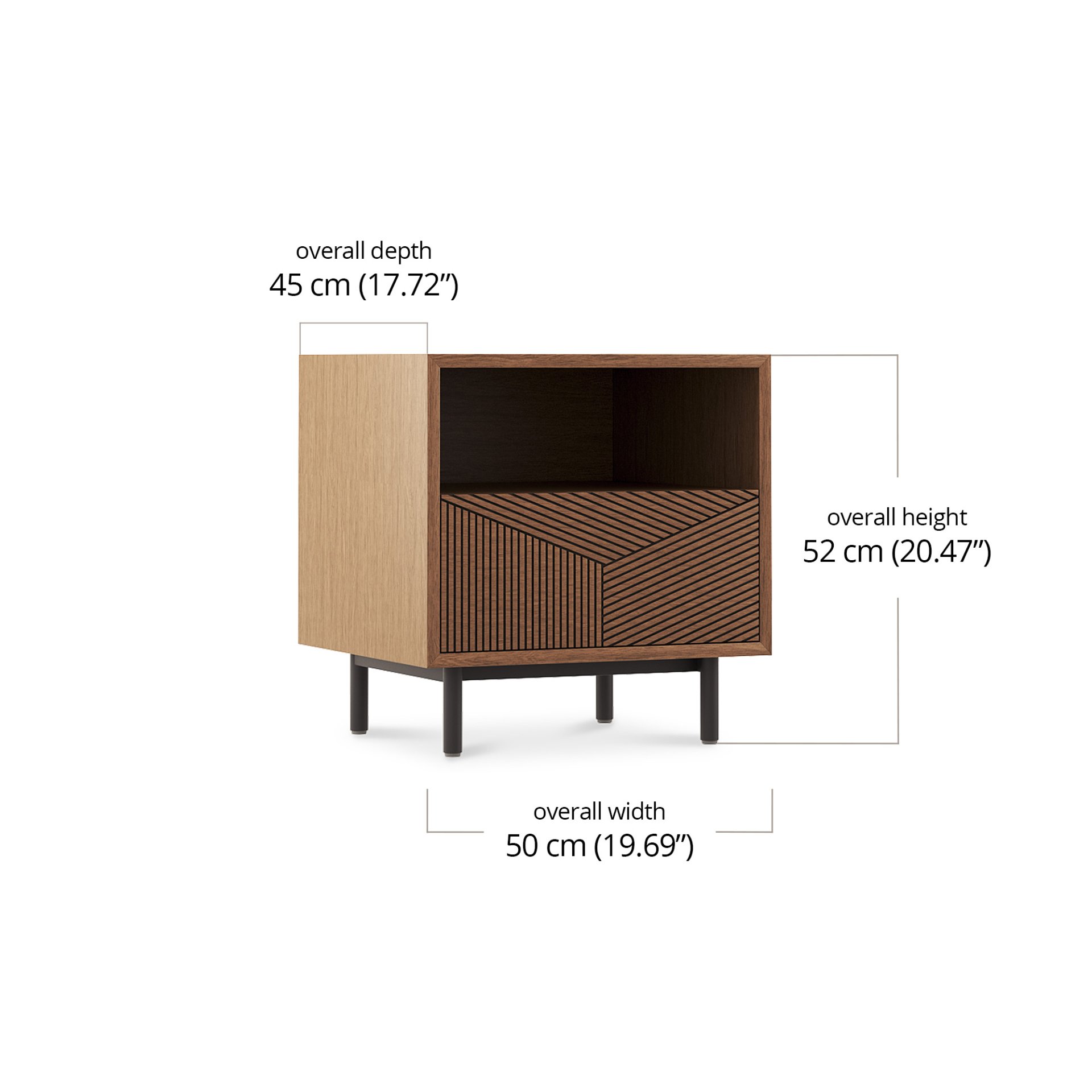 Quinn Nightstand dimensions