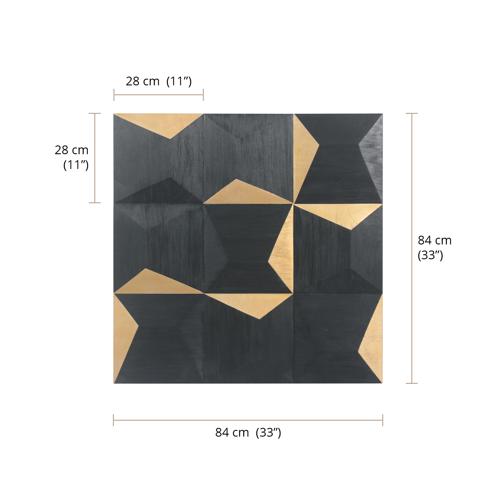Qubic Wall Decor dimensions