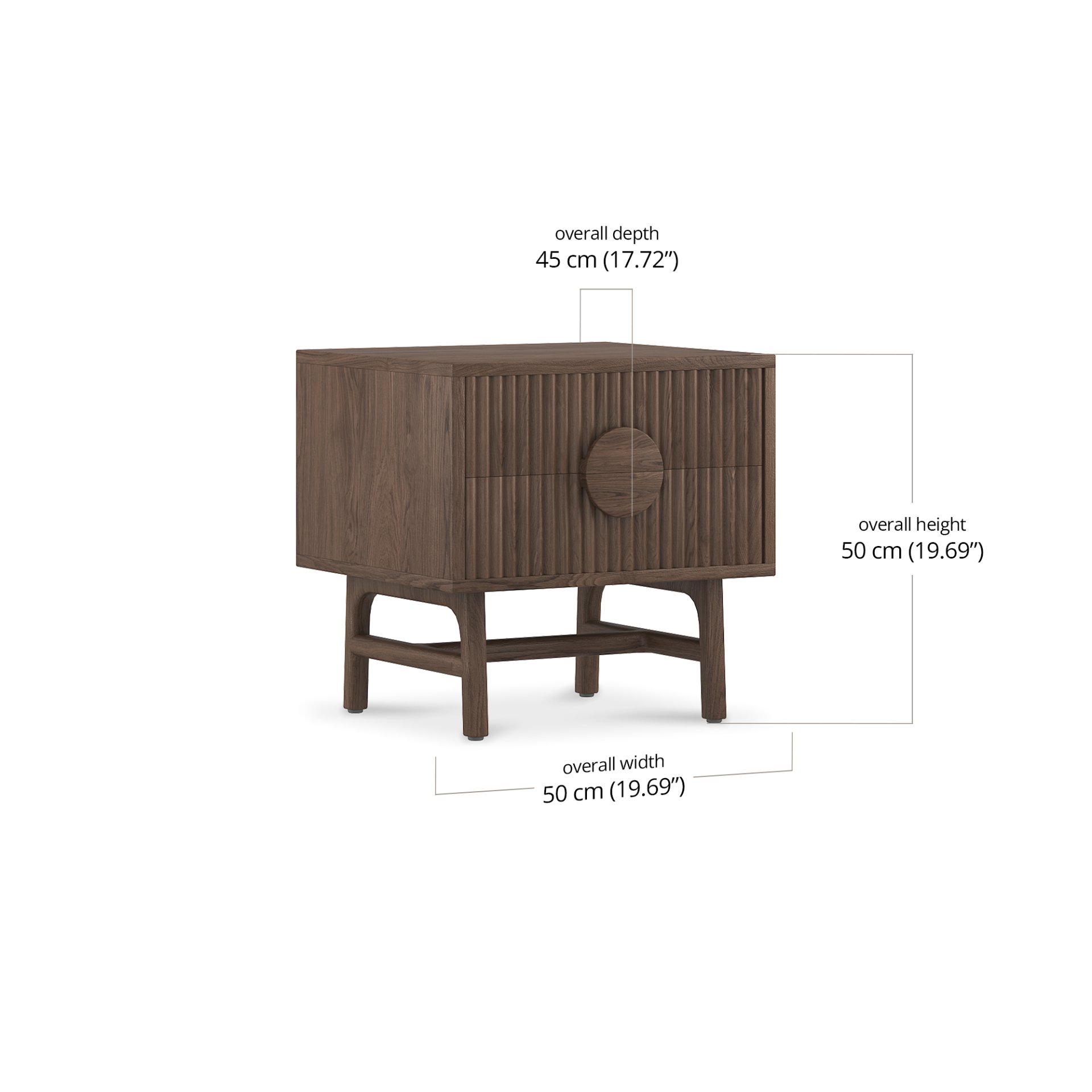 Reku Nightstand dimensions