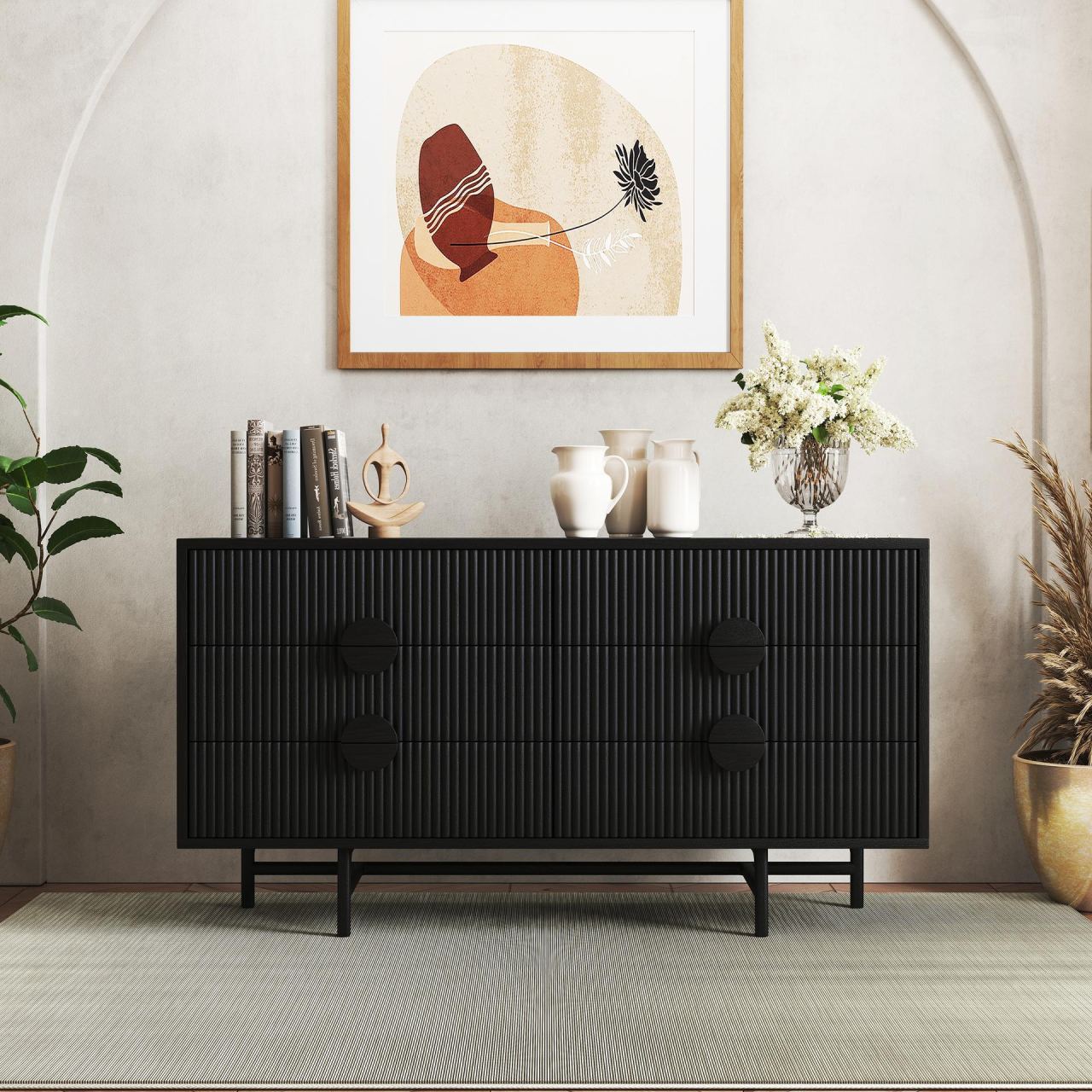 Reku Wide Dresser, in a room