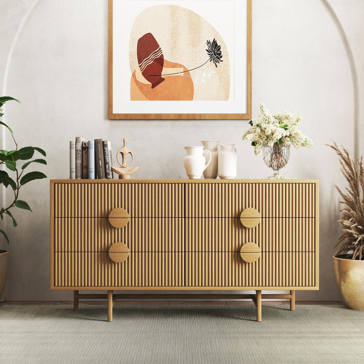 Reku Wide Dresser, in a room