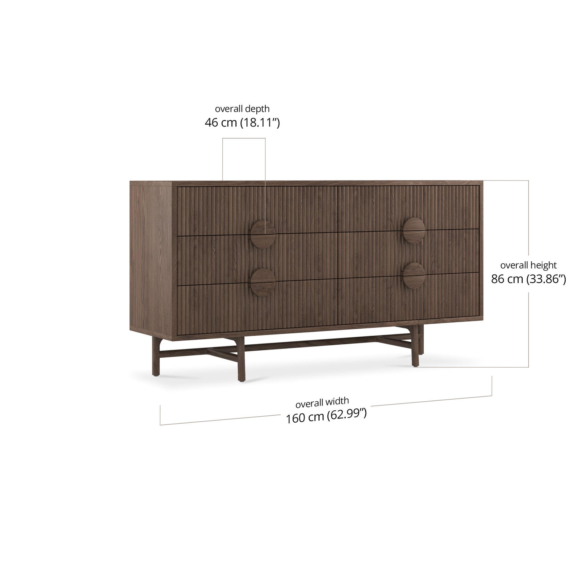 Reku Wide Dresser dimensions
