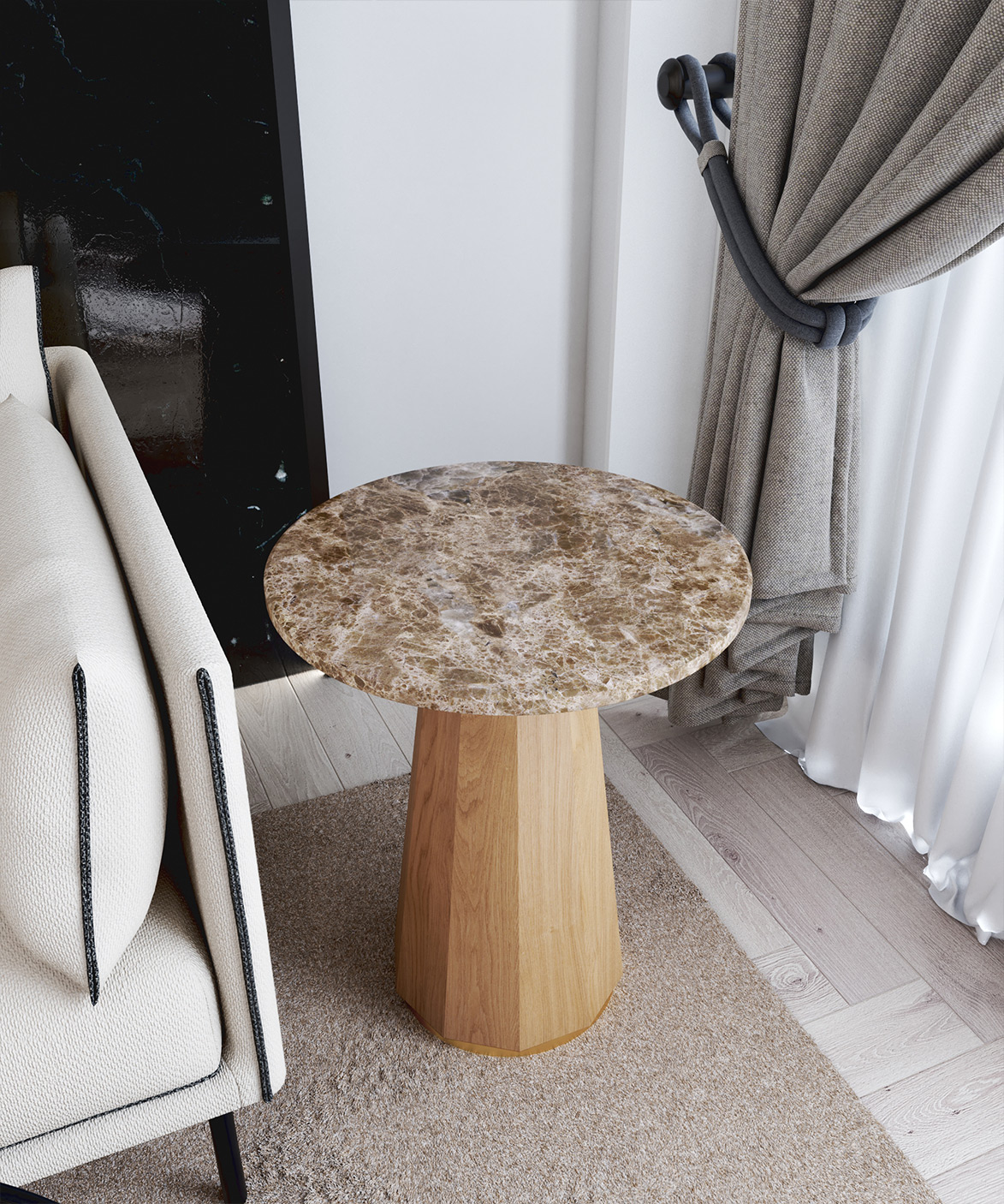 Ruffle Accent Table