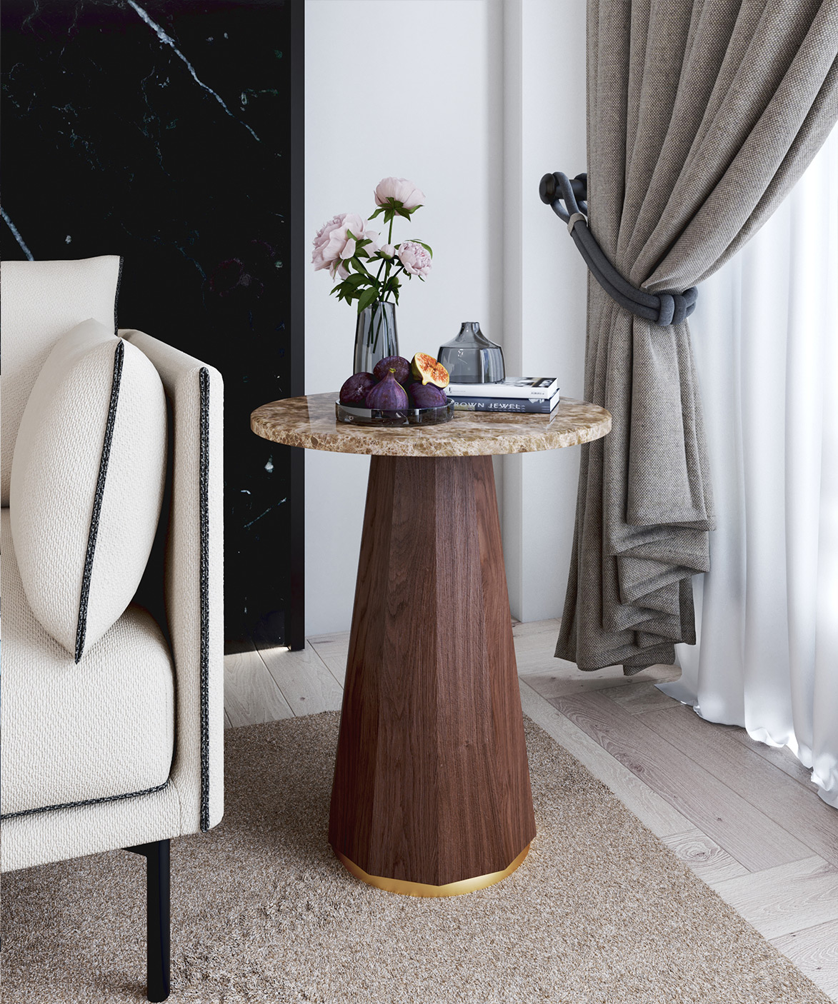 Ruffle Accent Table