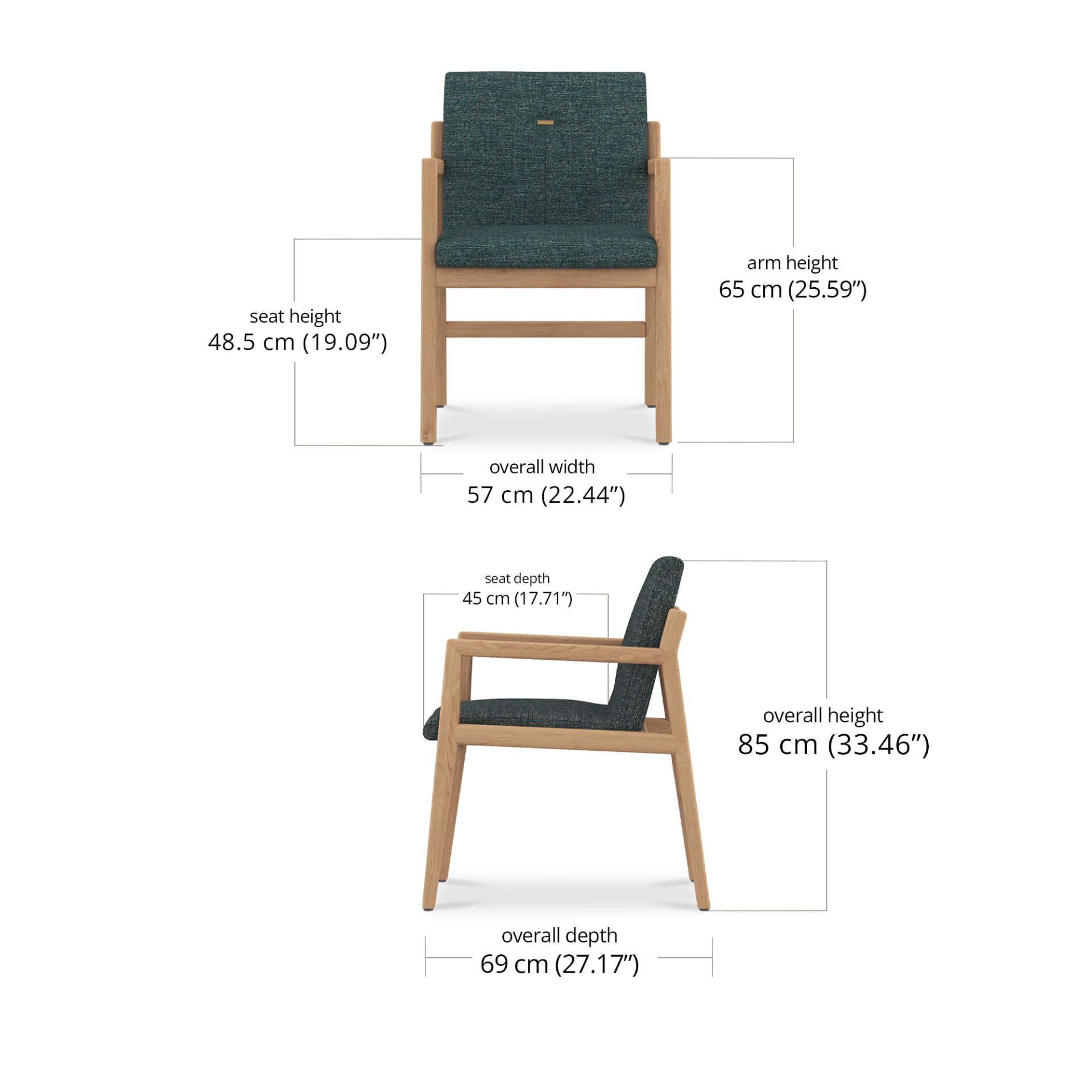 Rhodes Dining Chair dimensions