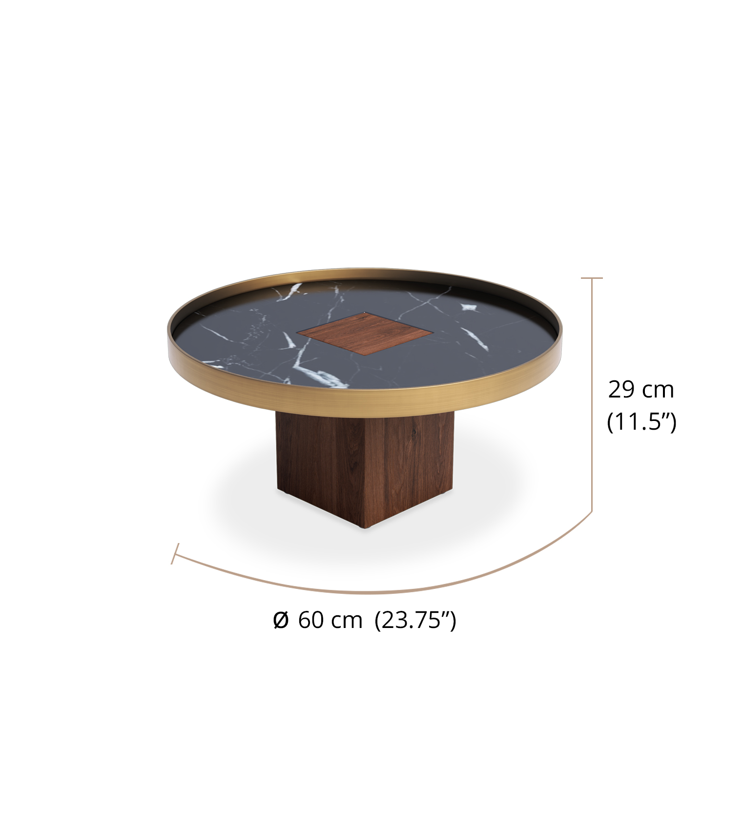 Rho Recta Low Table dimensions