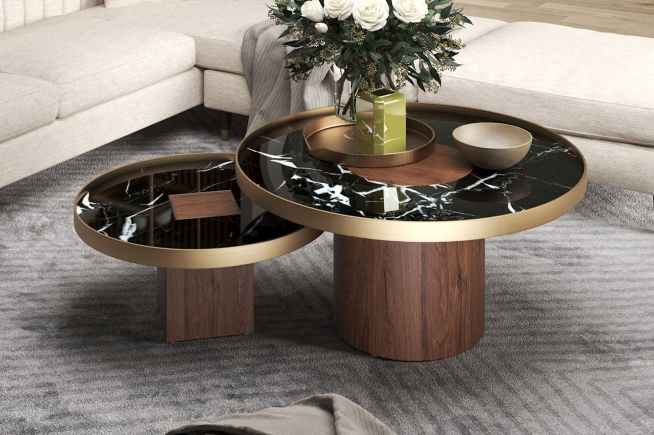 Rho Round Coffee Table, in a room
