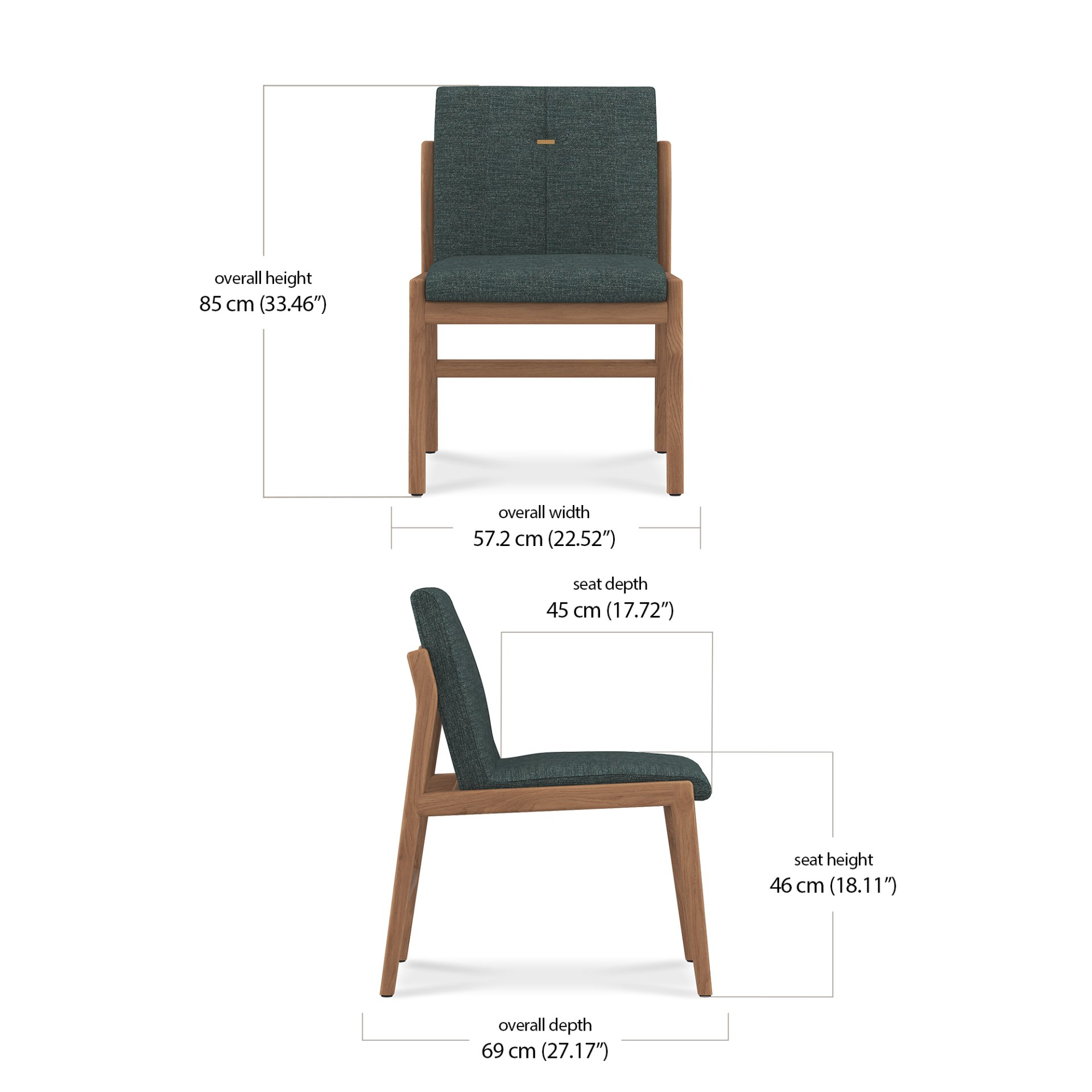 Rhodes Side Chair dimensions