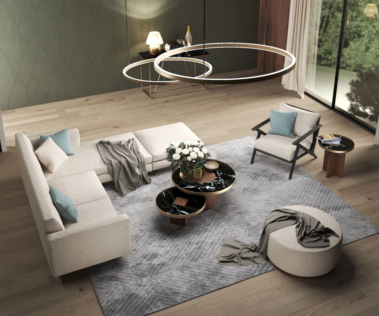 Rho Side Table, in a room