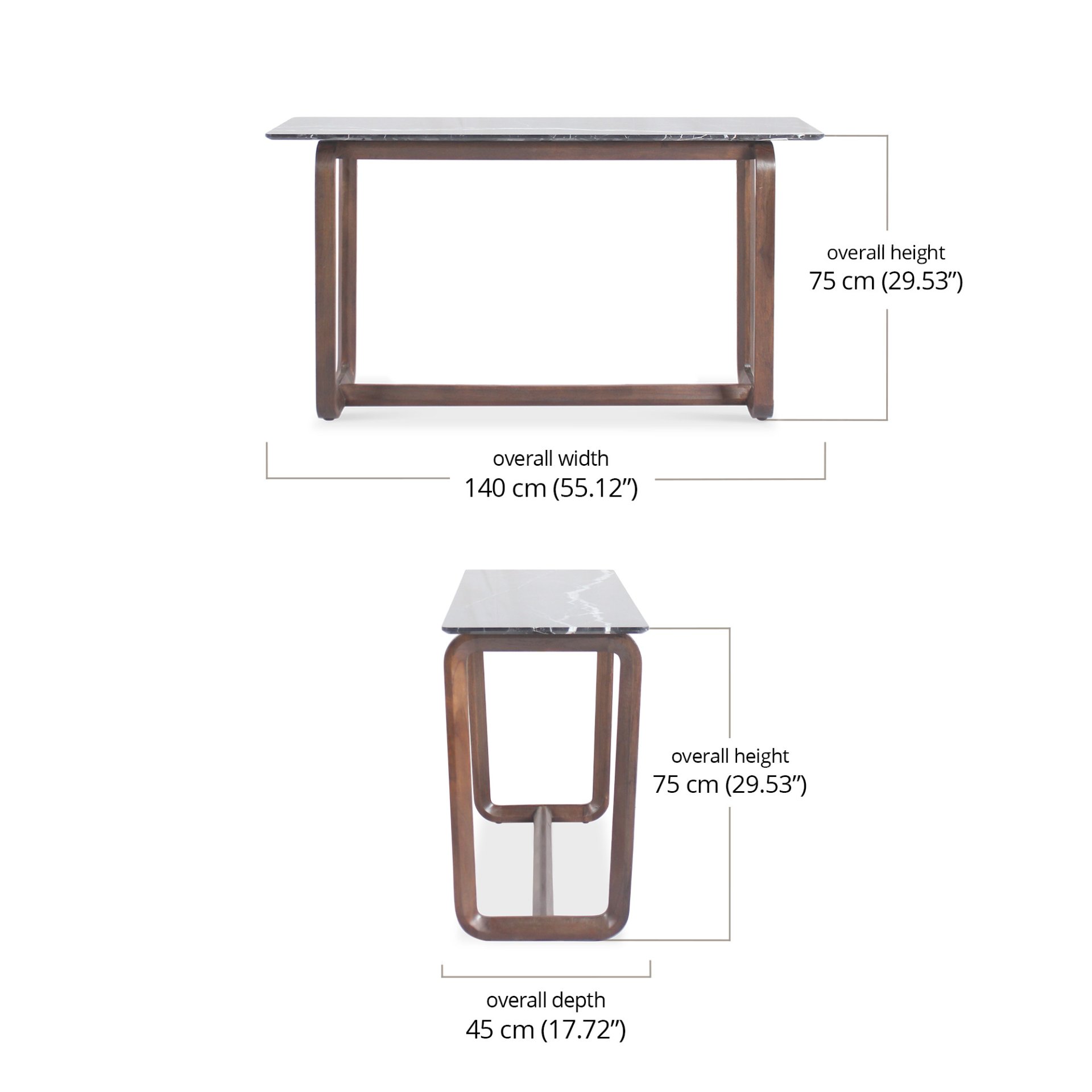 Remi Console Table dimensions