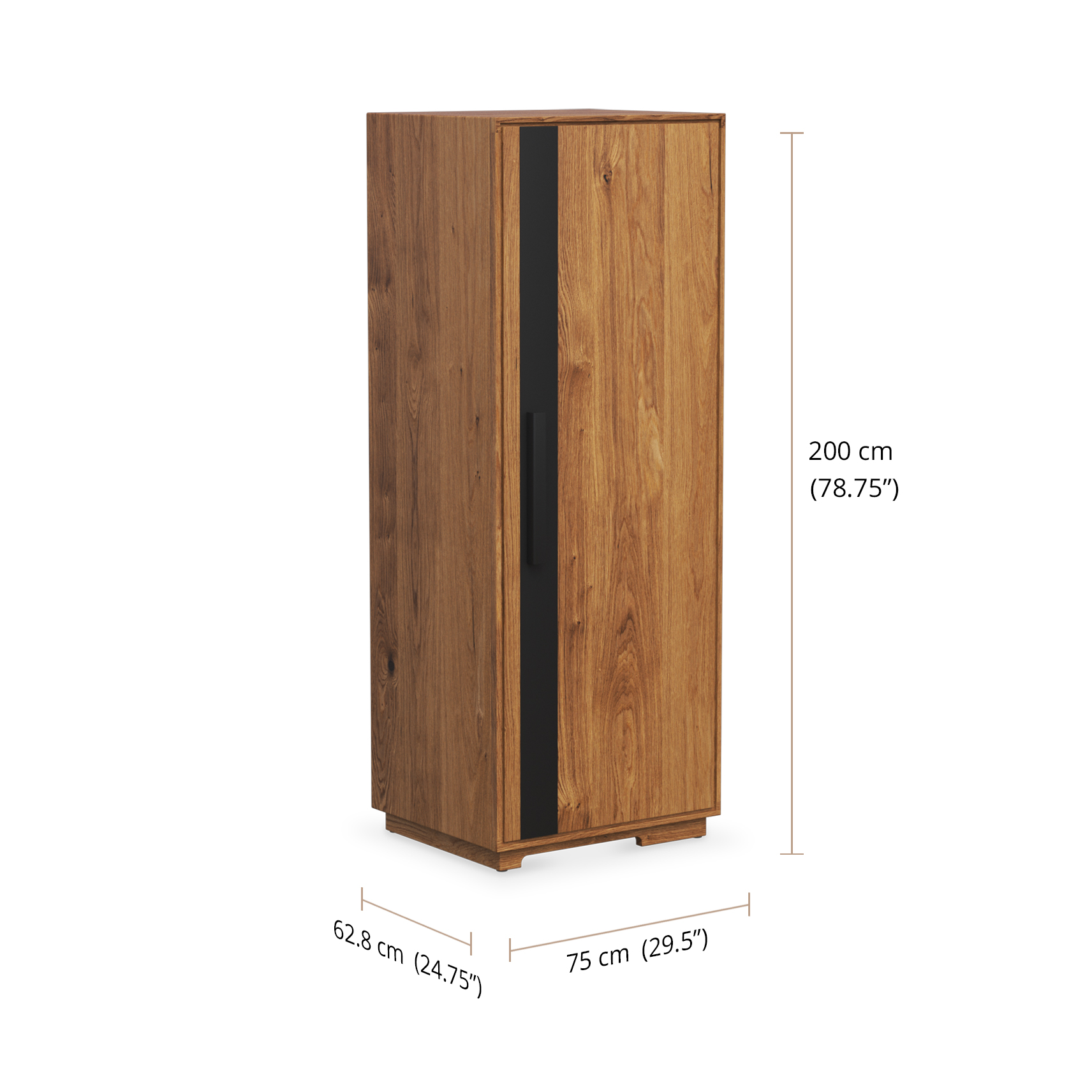 Rori Single Door Wardrobe dimensions