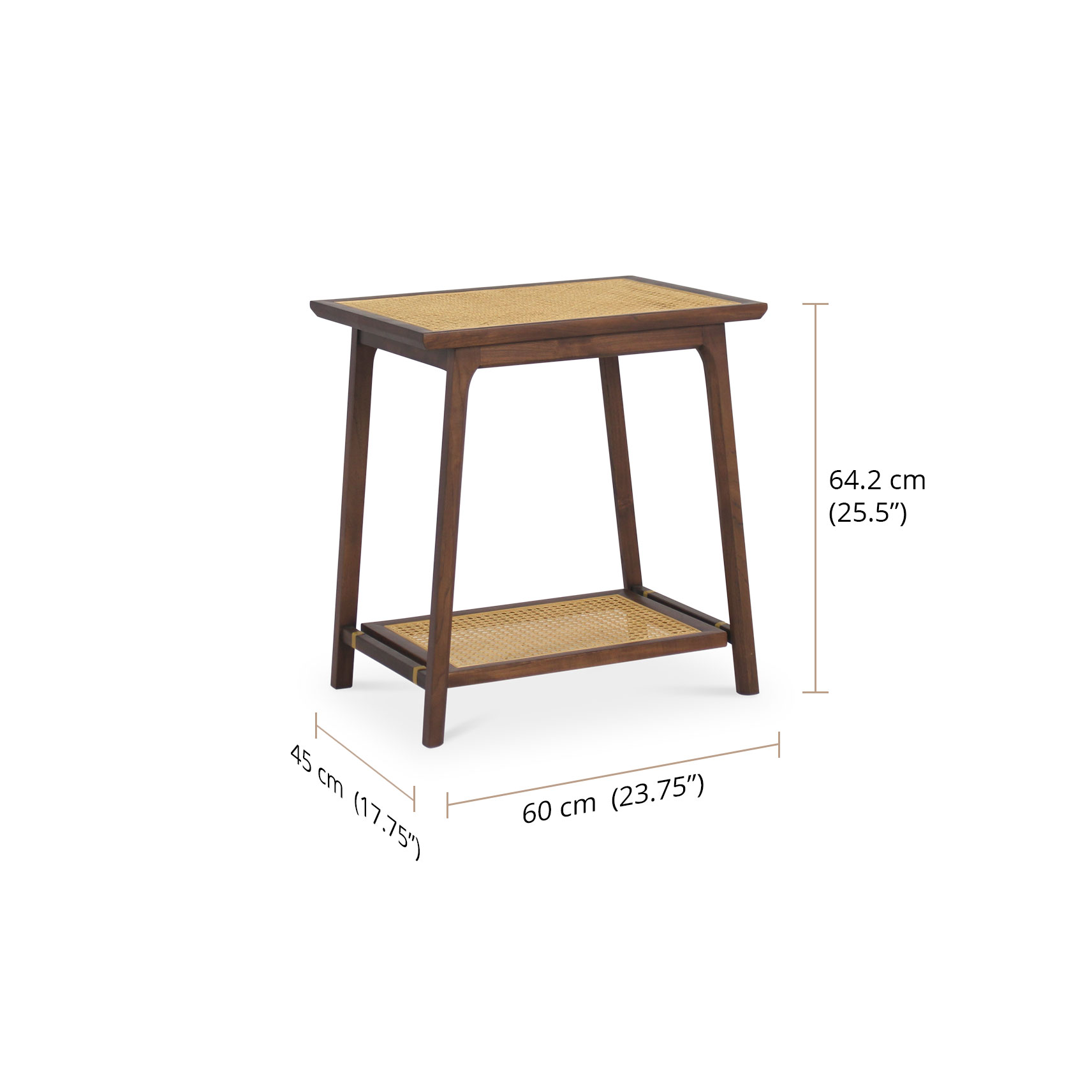 Raster Accent Table dimensions