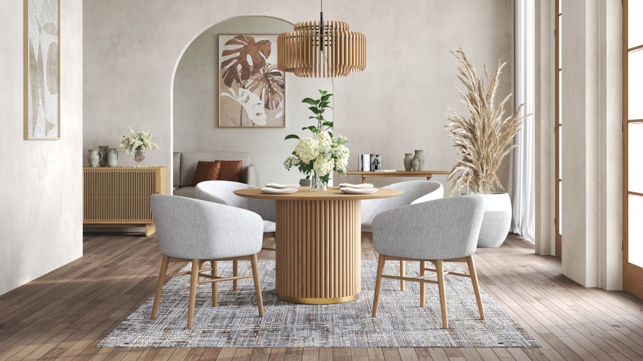 Sia Dining Armchair in a furnished room