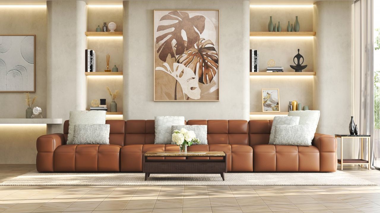 Sorrel Wall Art in a furnished room