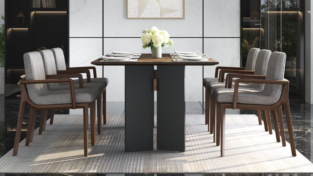 Stark Recta Dining Table 210, in a room
