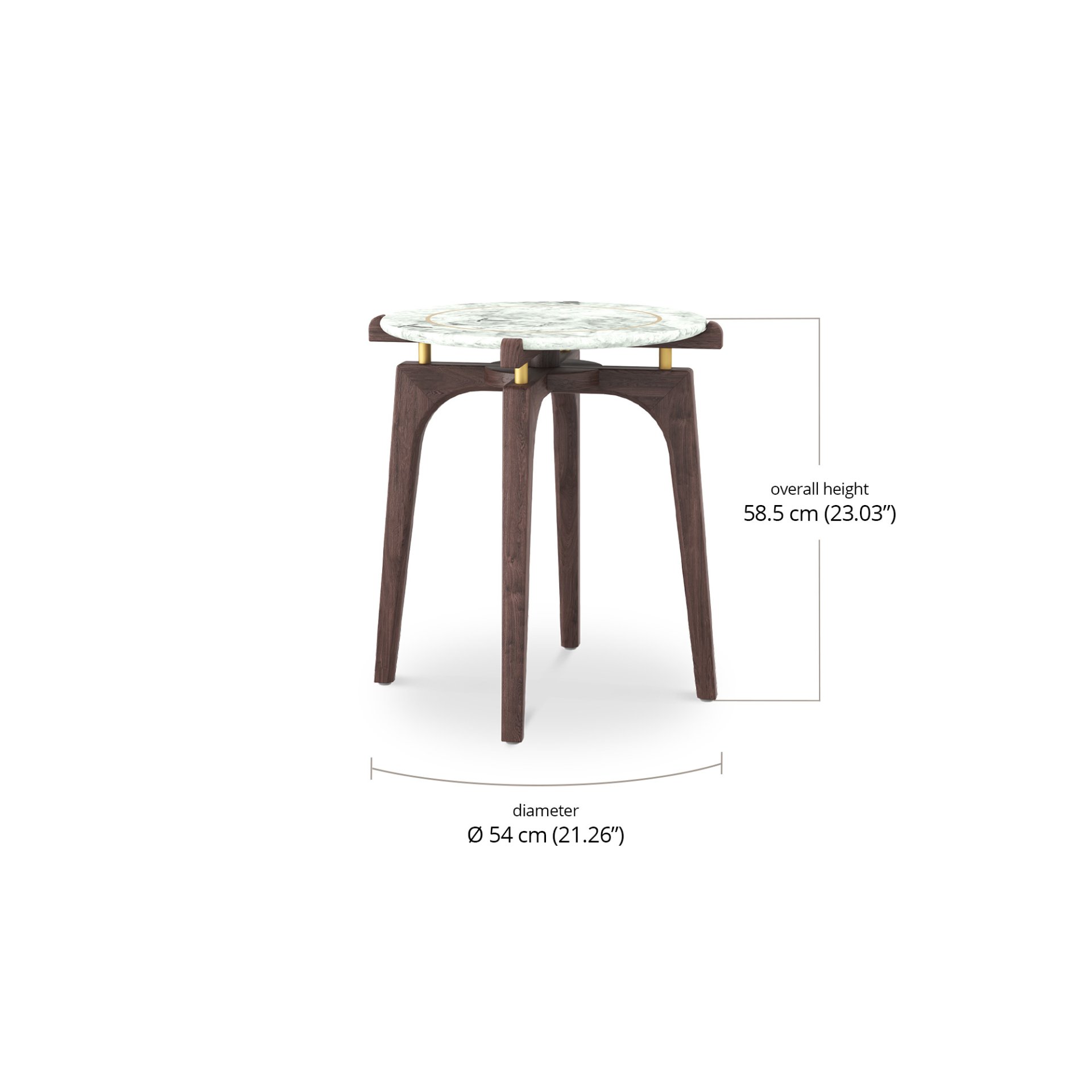Trasso Accent Table Tall dimensions