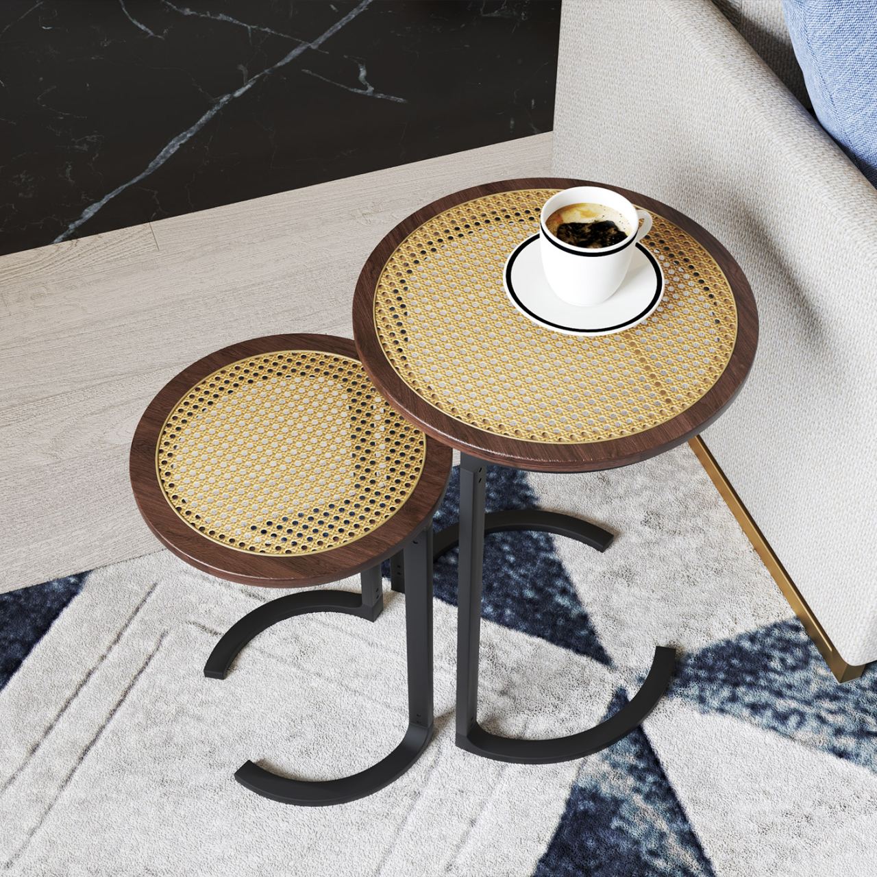 Twin Accent Table Tall