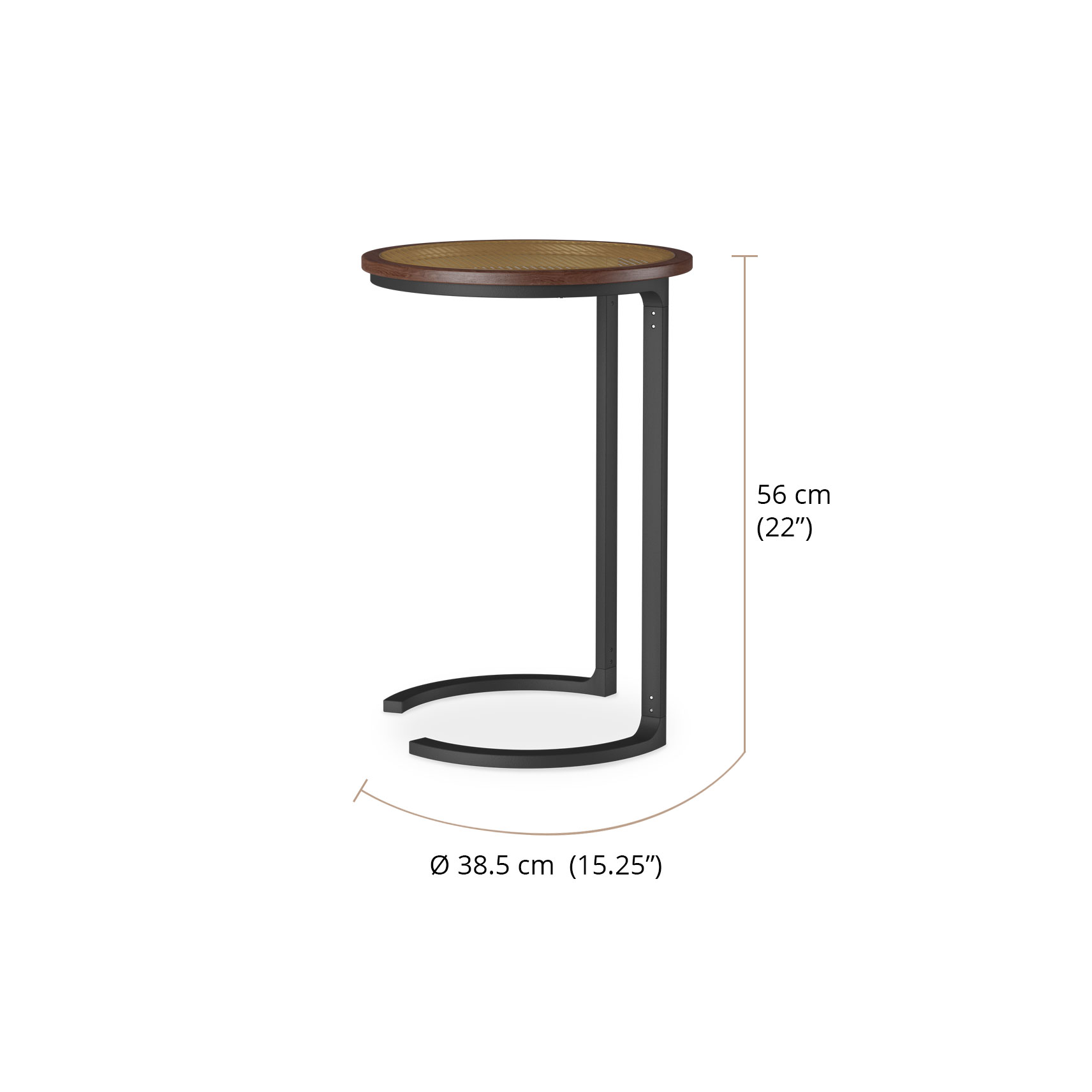Twin Accent Table Tall dimensions