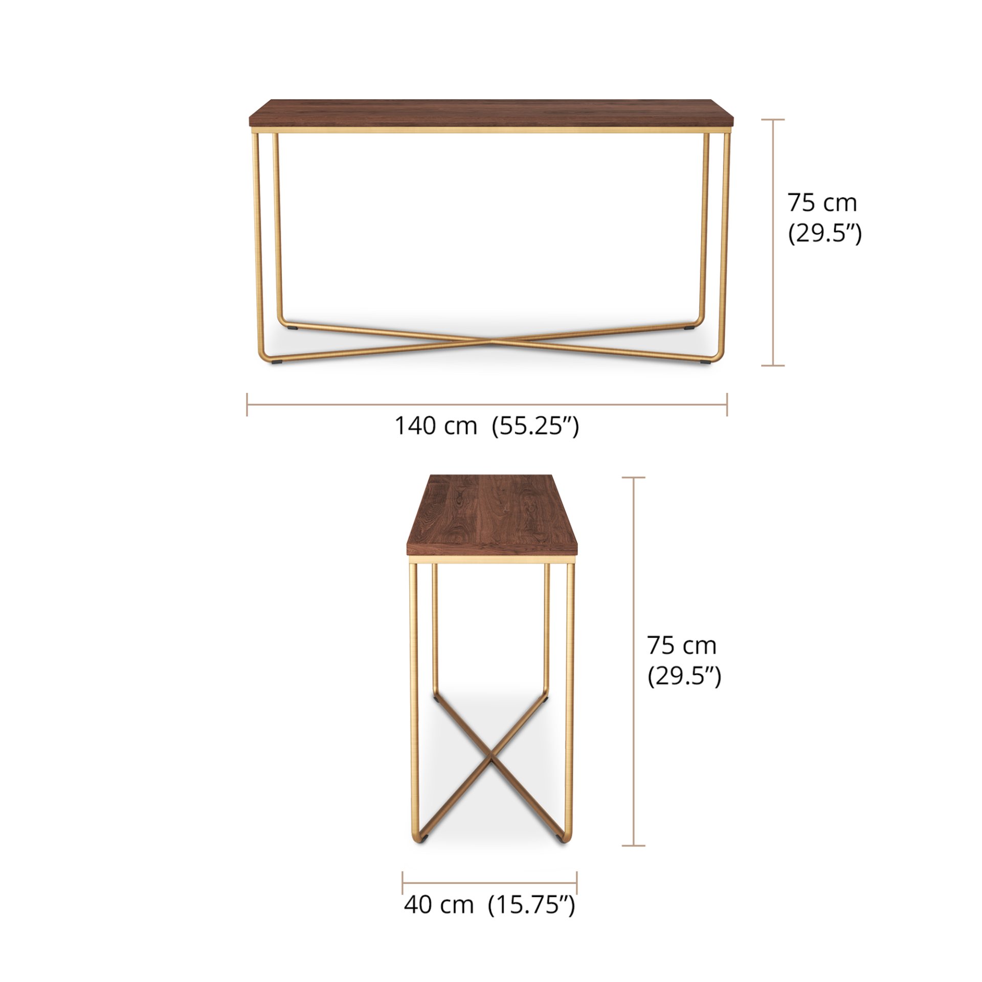 Vanda Console Table dimensions