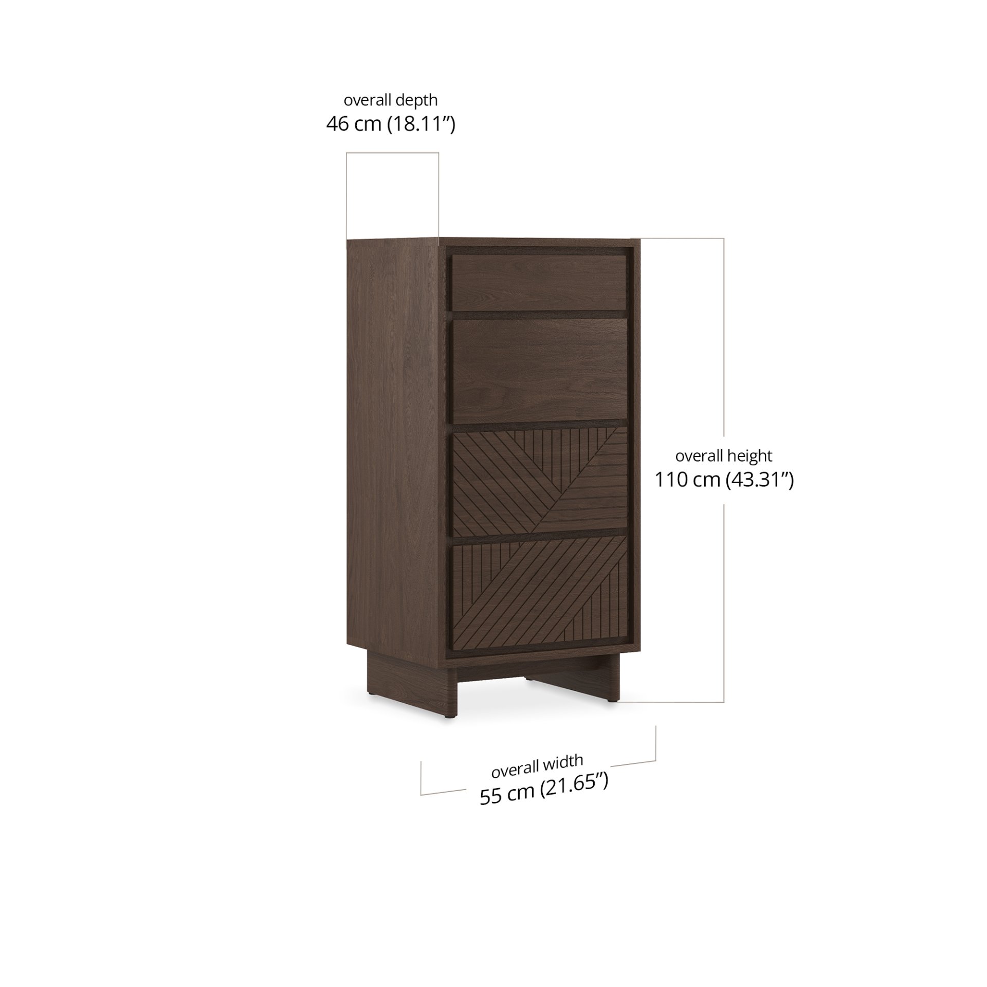 Vera Tall Dresser dimensions