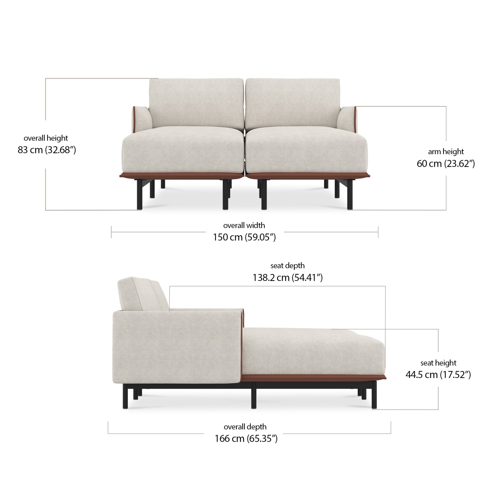 Villas Daybed dimensions