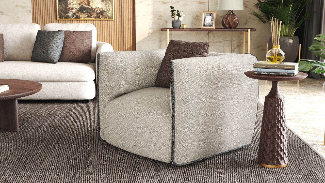 Yola Armchair in a furnished room