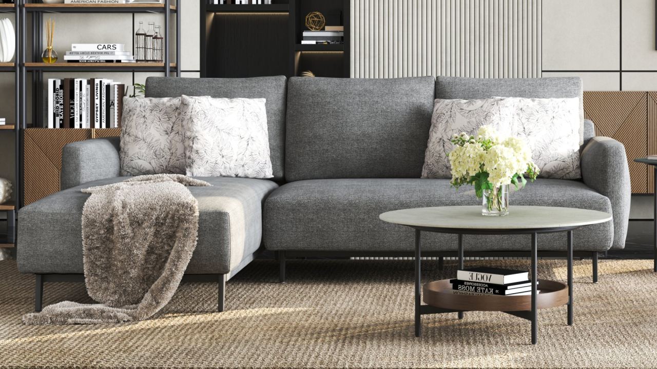 Zane Sofa with Chaise, in a room