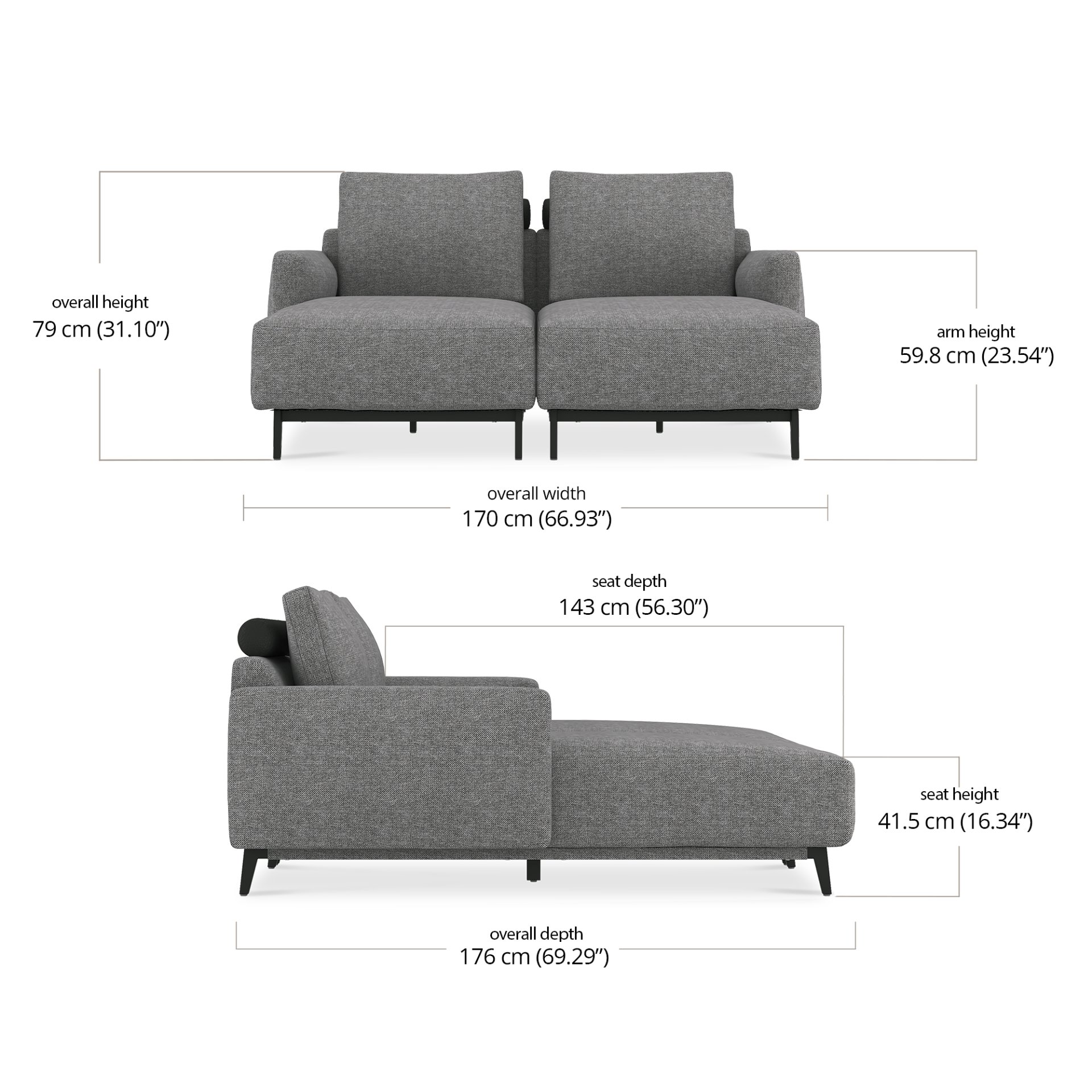Zane Daybed dimensions