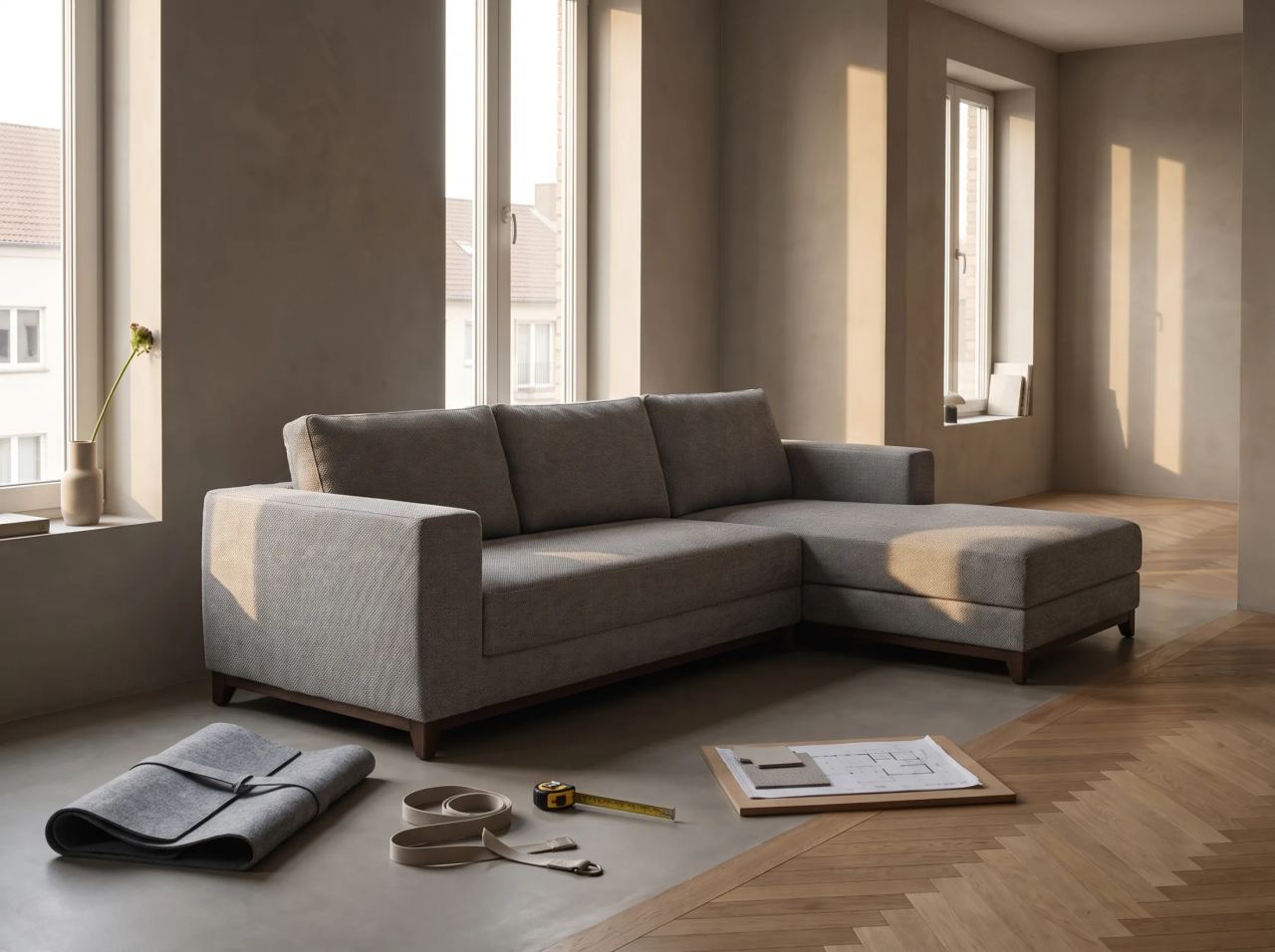 Comforta Sofa with Chaise Facing