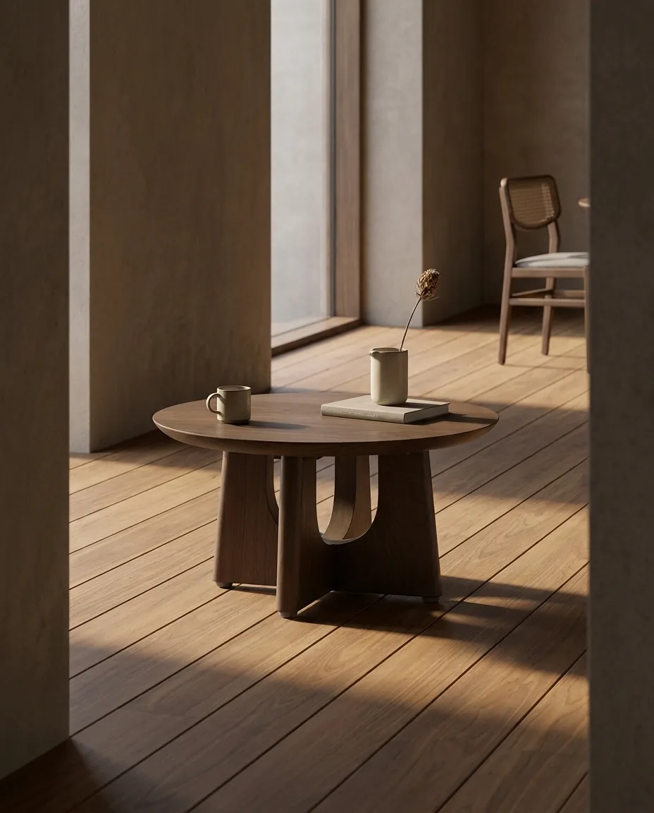 Fermo Small Round Coffee Table, in a room