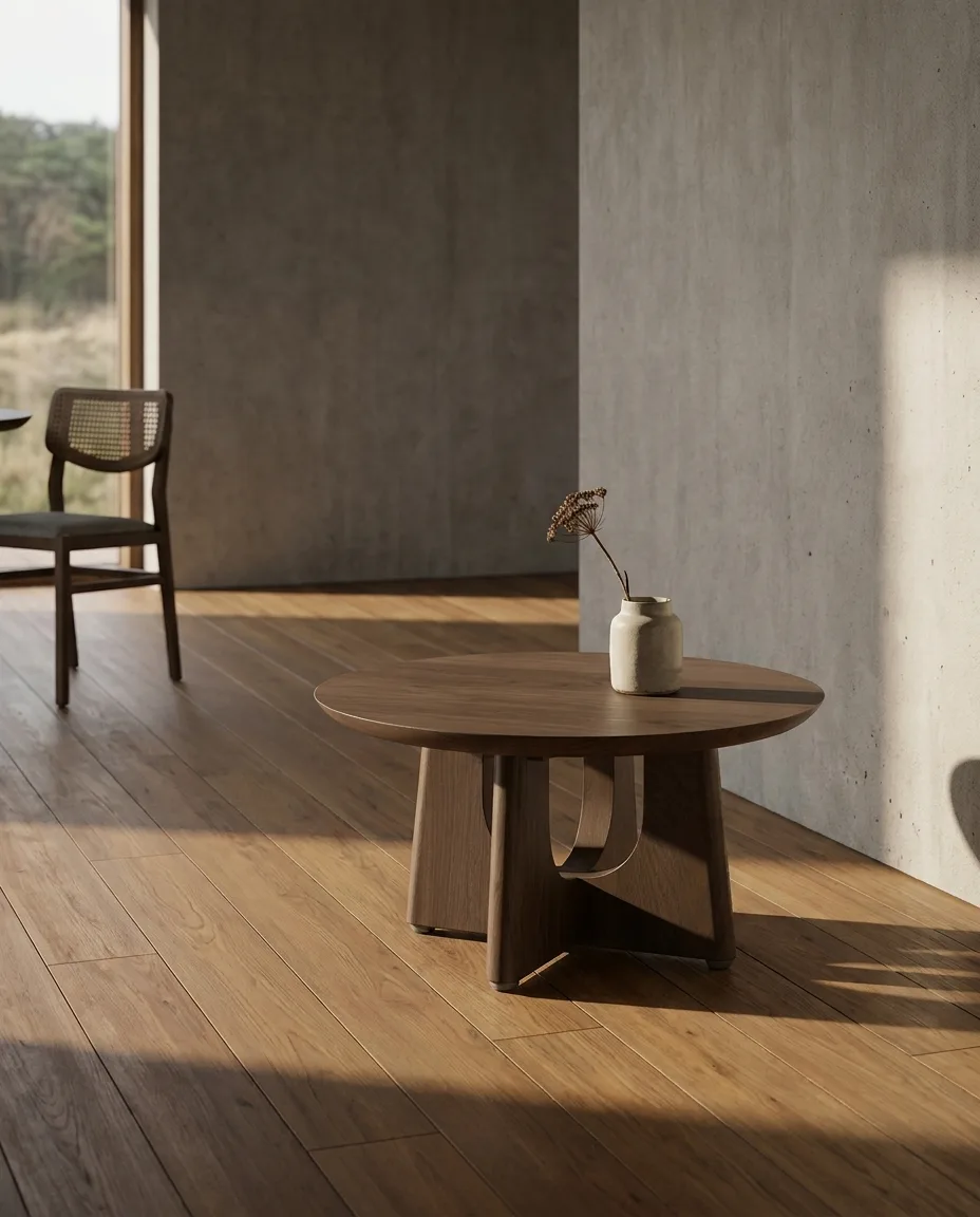 Fermo Small Round Coffee Table, in a room