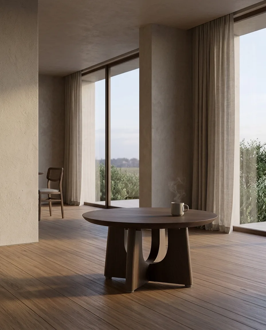 Fermo Small Round Coffee Table, in a room